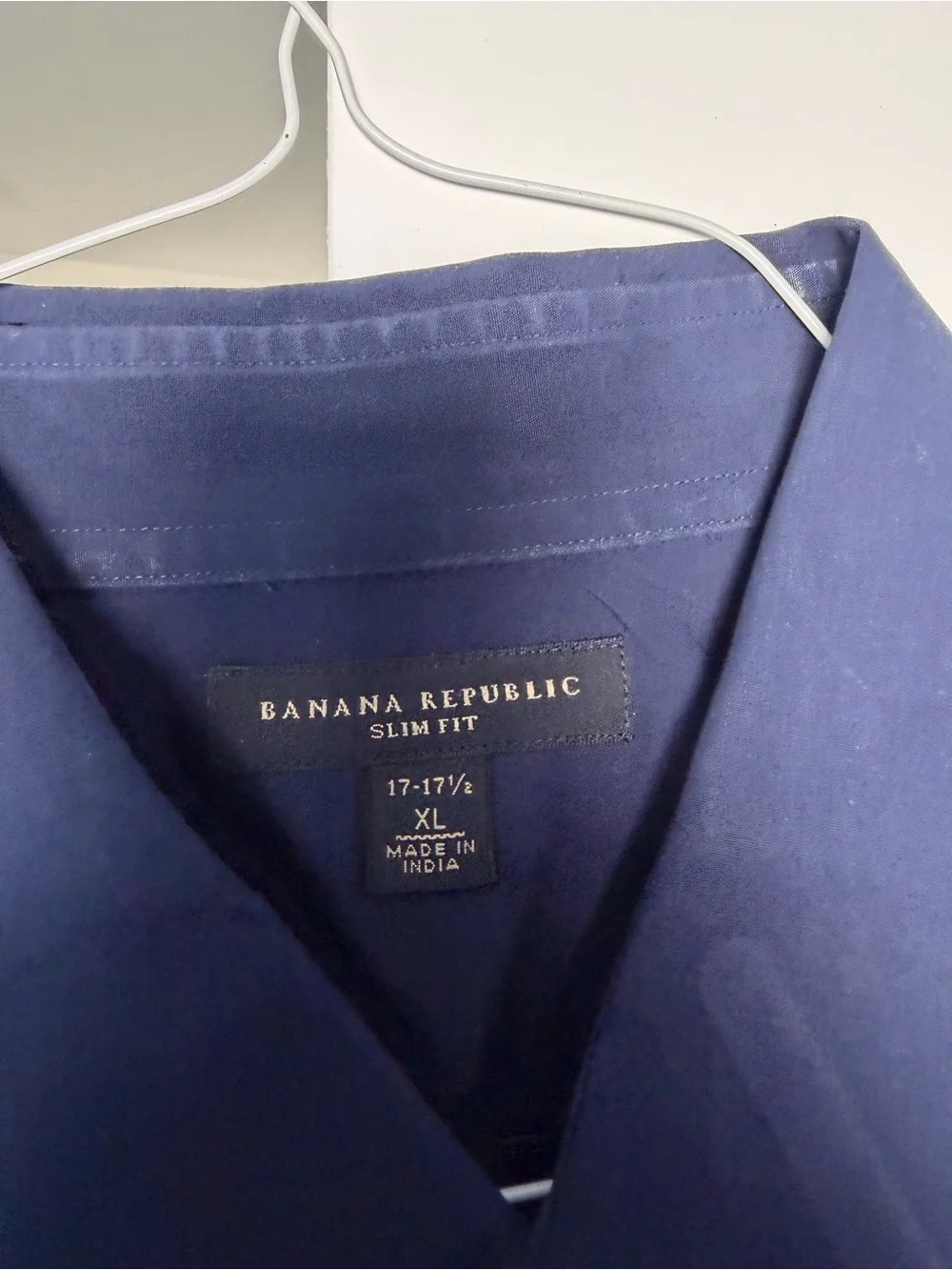 Banana Republic Slim Fit Navy Dress Shirt Men’s XL 17-17½